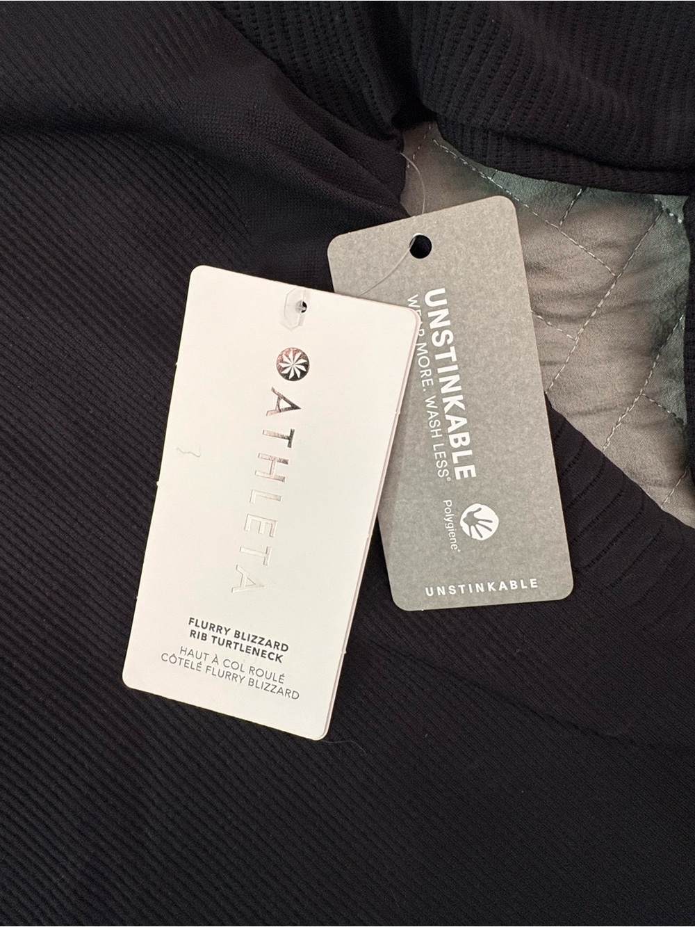 NWT Athleta Flurry Blizzard Rib Turtleneck Top - Picture 3 of 5